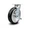 Service Caster 8 Inch Rubber on Aluminum Swivel Caster with Roller Bearing and Brake SCC SCC-30CS820-RAR-TLB - alternate 1